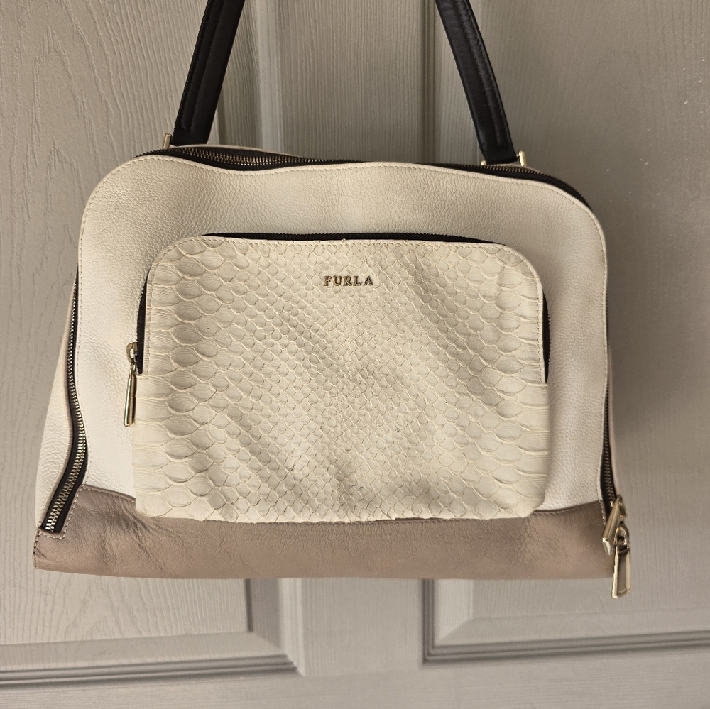 Furla Genuine Python Embossed One Shoulder Bag Po… - image 5